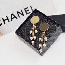 New fashion style imitation pearl tassel earrings anti-allergic metal stud dangling earrings