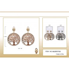 fashion clip on round earrings