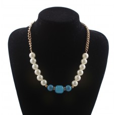 cheap African costume jewelry eco-friendly low price turquoise pearl necklace for women
