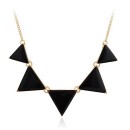 costume black triangles necklace statement triangles collar necklace for women