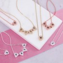 New alphabet letter heart necklace fashion 316L stainless steel titanium engraved logo necklace