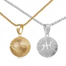 Hot Sale Fashion Sport Pendant Necklaces Stainless Steel Basketball Pendants College Necklaces