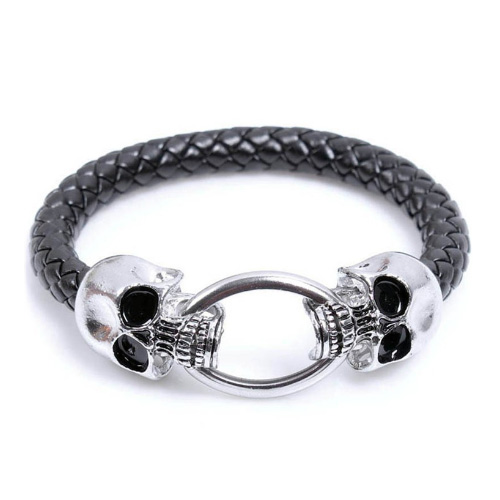 Leather Skull Bracelet
