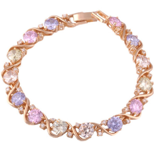 18K Crystal Chain Bracelet